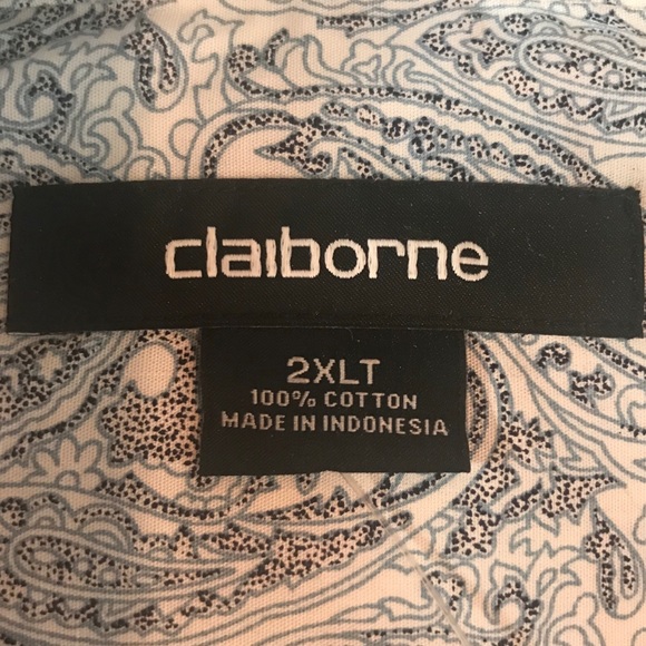 Claiborne 2XLT Tall Paisley Short Sleeve Shirt NWT - Picture 5 of 6